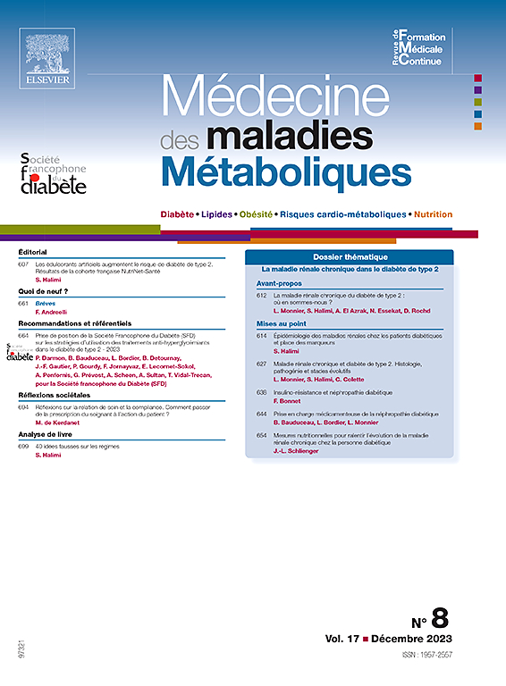 Go to journal home page - Médecine des Maladies Métaboliques